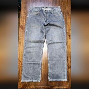 Claiborne Men's Straight Jeans 34x30 Blue Cotton Denim